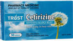 30x Trust Cetirizine (Generic Zyrtec Alternate) $6.99 Delivered @ PharmacySavings