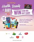 Win 1 of 7 $100 Gift Cards from IGA (Excludes TAS)