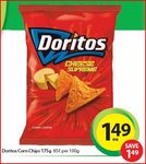 Doritos 175g Corn Chips Varieties $1.49 at Woolworths (Save $1.49)