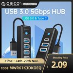 Orico 4 Port USB 3.0 Hub US$2.30 (~A$3.42) Delivered @ Orico Official Store AliExpress