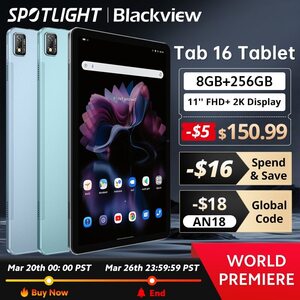 Blackview TAB 16 (Double Sim - Android 12 - 11'' - 4G/LTE - 256 Go