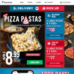 Pizzas: Value $5, Value Max $7, Traditional $8, Premium $10 (Pick up Only) @ Domino's via App (Selected Stores)
