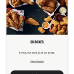 KFC $8 box deals APP ONLY