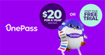 OnePass Subscription for 1 Year $20 (Was $40, New Members Only) @ OnePass