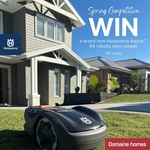 Win a Husqvarna Aspire R4 Robotic Lawn Mower Valued at $1,399 from Domaine Homes + Husqvarna Australia