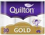 Quilton Gold 4 Ply Toilet Tissue: 30 Rolls - $17.50 ($15.75 Sub & Save) + Delivery ($0 with Prime/ $59 Spend) @ Amazon AU