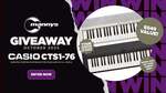 Win a Casio CTS1-76 Keyboard w/ Bluetooth in Black or White valued at $549 from Mannys