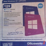 Microsoft Windows 8.1 Full Version (DVD) $129 @ Officeworks
