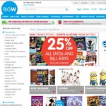25% off All DVDs & Blu-Rays @ Big W, Starts Online Today and in-Store 26 Dec