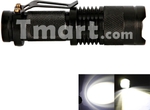 CREE Q3 3W 210 Lumen 1 Mode Mini Focus Flashlight with Clip, Black - Tmart AU $3.62