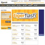 TigerAir Sales from Singapore to Bangkok $58
