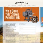 Win a Yoder Smokers Pellet Grill BBQ (Valued at $4,000) from Gourmet Game