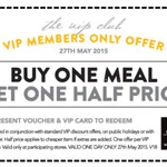 Coffee Club Buy 1 Meal Get One 1/2 Price (Members Only)