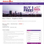Kuala Lumpur to Perth Buy One Ticket Get One Free - Malindo Air