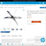 HP Spectre X360 13-4111TU (i7-6500U, 8GB, 512GB SSD, FHD) $1689.30 Delivered @ HP Online Store