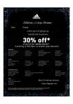 30% off any Adidas stores