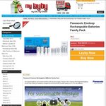 Panasonic Eneloop Rechargeable Batteries Family Pack $49.99 Delivered @ Mylayby