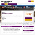 4% Cashback on Etsy (Was 2%) @ Cashrewards