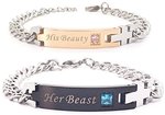 |His Beauty| and |Her Beast| Titanium Couple Bracelets USD $42.20 (~AUD $56) @ Evermarker