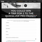 Win a Trip for 2 to France Worth $9,719.24 from Jeep