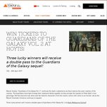 Win 1 of 3 Double Passes to Guardians of The Galaxy Vol. 2 at Hoyts Melbourne Central [Collect Prize at Melbourne Central VIC]