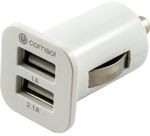 Comsol Dual Port USB Car Charger 3.1A (2.1A + 1A) White $5 (Was $24.88) @ Officeworks