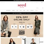 Seed Clothing 25% off as Part of Vogue Online Shopping Night