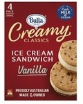 Bulla Ice Cream Sandwich/Frozen Custard Varieties $3 (Was $8) @ Coles