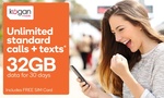 $1.95 for a Kogan 30-Day 32GB Unlimited Mobile Plan (Total Value $49.90) @ Groupon