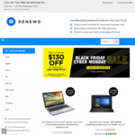 Black Friday/Cyber Monday Special: Extra $130 off + Free Shipping on Refurbished Macbooks,Surface, Laptops and iPads @ Renewd
