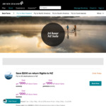 $200 off Return Fares to New Zealand @ Air New Zealand