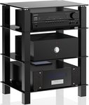 Black TV Media Stand/AV Cabinet Table Desk for Xbox/Hifi/Speaker/PS4 Home Theatre $99.99 Delivered @ FITUEYESAU Amazon AU