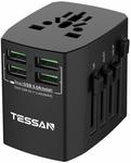 Universal Travel Adapter with 4 USB $19.59 (30% off) + Post (Free with Prime/ $49+) @ TESSAN DIRECT-AU