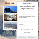 Win a 3-Night Stay in Niseko, Japan + Lift Passes for 2 People Worth over $1,500 from Ski Asia [Flights/Travel Not Included]