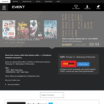 Gold Class Tickets $20 & NSW/WA/SA - $25 @ Event Cinemas (Cinebuzz Members)