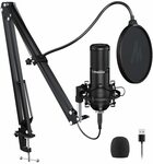 Podcast Microphone 192KHZ/24BIT USB Condenser Cardioid PC Mic $129 (Was $149) @ Kangaroonet Amazon AU