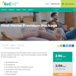First Home Buyer Premium Package ($0 Annual Fee) - 2.64% Variable (2.66% CR) with Offset @ G&C Mutual Bank