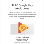 $7 Google Play Credit for Google One Members @ Google One