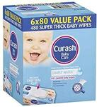Curash Water Baby Wipes 6x80 $15.50 ($13.95 S&S), Curash Fragrance Free Wipes 6x80 $11.50 ($10.35 S&S) + Delivery @ Amazon AU