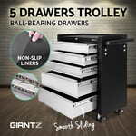 Giantz 5 Drawer Tool Box Cabinet Trolley (Black/Grey) $142.95 Delivered @ Ozplaza eBay