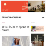 Win $500 to Spend at Slowe from Fashion Journal