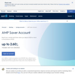 AMP Saver Account, Up to 2.6% p.a. Interest ($250/Month Min Deposit), No Monthly Account Keeping Fee @ AMP