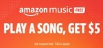 $5 Promo Code (Redeemable on Minimum $20 Eligible Purchase) after Completing a Stream on Amazon Music Free @ Amazon AU