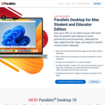 Parallels Desktop 18 (Student and Educator Edition) - $69 Per Year (+7% Cashrewards Cashback) + Free Trial for 30 Days
