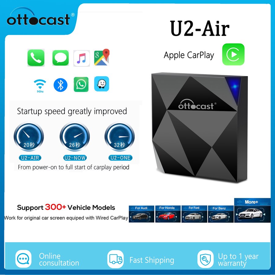 OTTOCAST U2 Air Wireless CarPlay Adapter US $48.67 (~AU$73.32