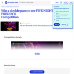 Win 1 of 15 Double Passes to Five Nights at Freddy's from Student Edge