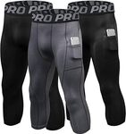 Lanbaosi 3/4 Compression Pants for Men L/XL (2x Black + 1x Grey) $16.79 + Delivery ($0 with Prime/ $59 Spend) @ Amazon AU