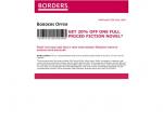 Get 20% Off One Full Priced Fiction Book - At Borders!