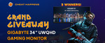 Win 1 of 3 Gigabyte 34" Gaming Monitors from Cheat Happens