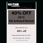 40% off Ski and Snowboard Hire. Winter 2013 @ Rhythm Snowsports Cooma